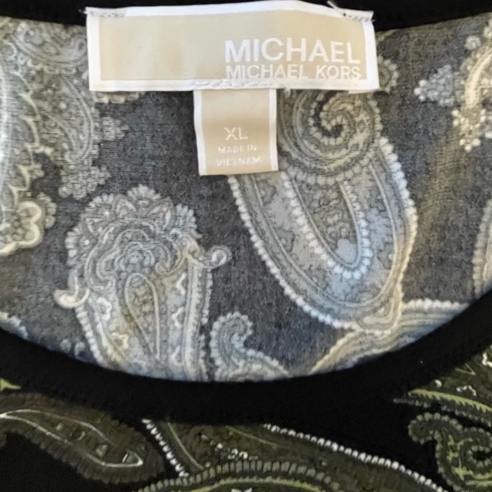 Michael Kors Paisley Dress - Black and Green - Picture 8 of 9